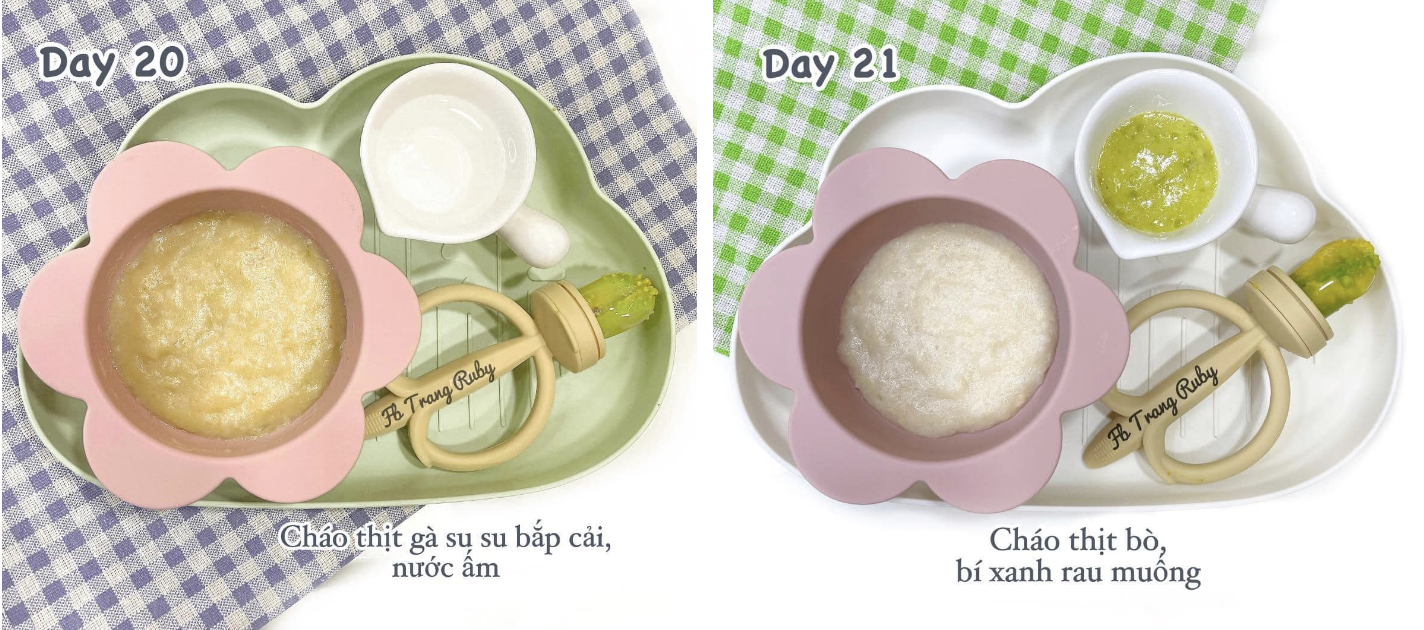  Có 3 cách tạo độ ngọt, thơm ngậy cho cháo là: Thêm nước dashi; Thêm 1 miếng táo/lê (chín vớt ra không xay cùng); Thêm 1 thìa sữa công thức ( có thể pha ra hoặc để nguyên dạng bột).